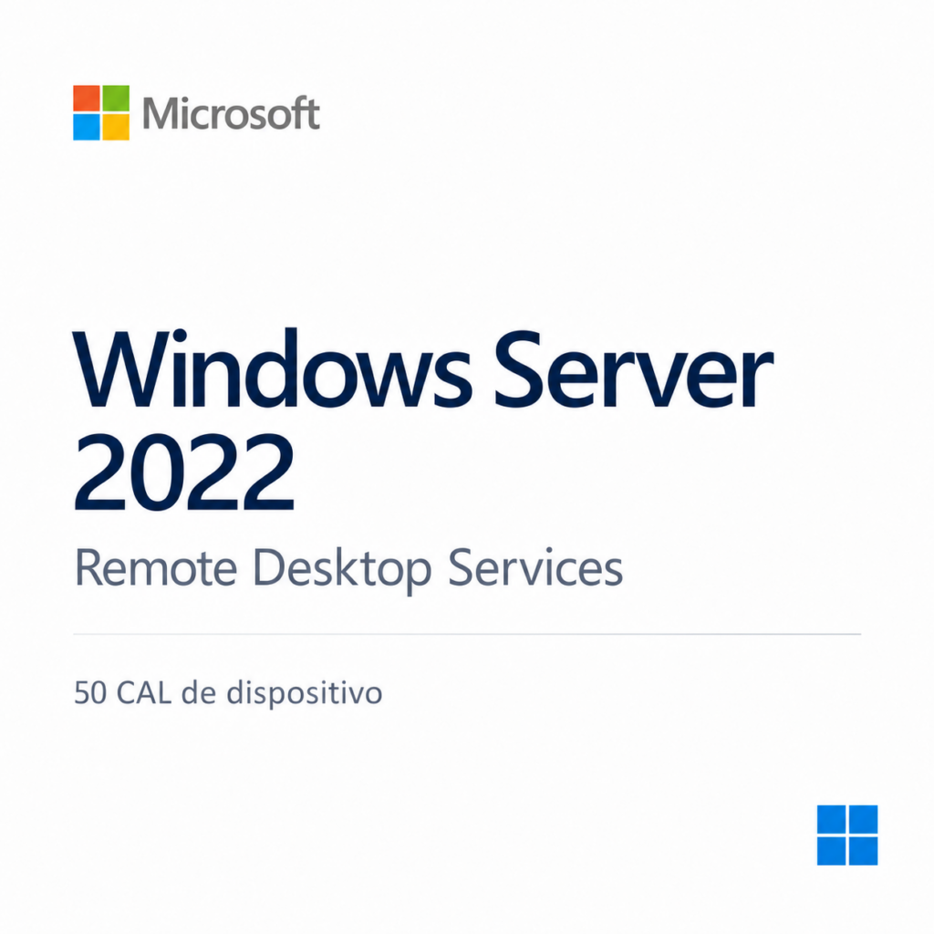 Windows Server 2022 RDS — 50 CAL de dispositivo
